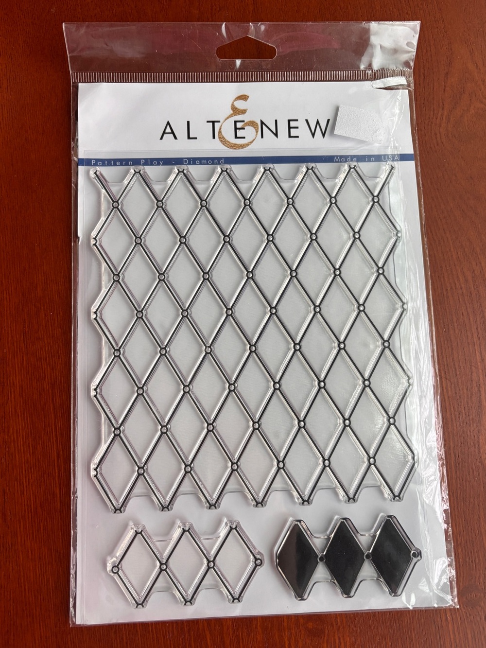Altenew Clear Stamp Diamond Pattern Play NEW